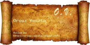Orosz Veszta névjegykártya